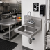 Thumbnail image #2 for T&S Brass Wall-Mounted Stainless Steel Hand Sink with 4