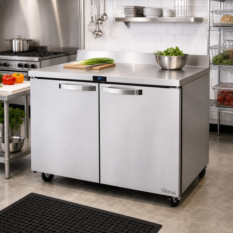 Product image #2 for True SPEC Series 48-Inch Two-Section Work Top Refrigerator with Rear-Mounted Self-Contained Refrigeration