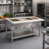 Thumbnail image #2 for Eagle Group 4-Well Natural Gas Hot Food Table with Open Base and Cutting Board, 63-1/2 Inch Wide