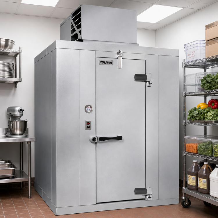 Product image #2 for Polar-Pak Indoor Walk-In Cooler with Top-Mounted Self-Contained Refrigeration, 9' 8" x 7' 9" x 7' 6.25"