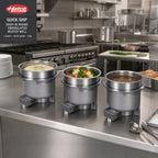 Thumbnail image #2 for Hatco Quick Ship HWB7QTD120V Drop-In Round Heated Well, 7-Quart Single Pan, Uninsulated, Drain, Thermostatic Controls, Wet/Dry