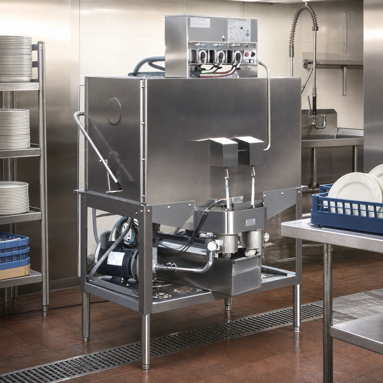 Product image #2 for American Dish Service 5AG-S Double Rack Low-Temperature Door Type Dishwasher