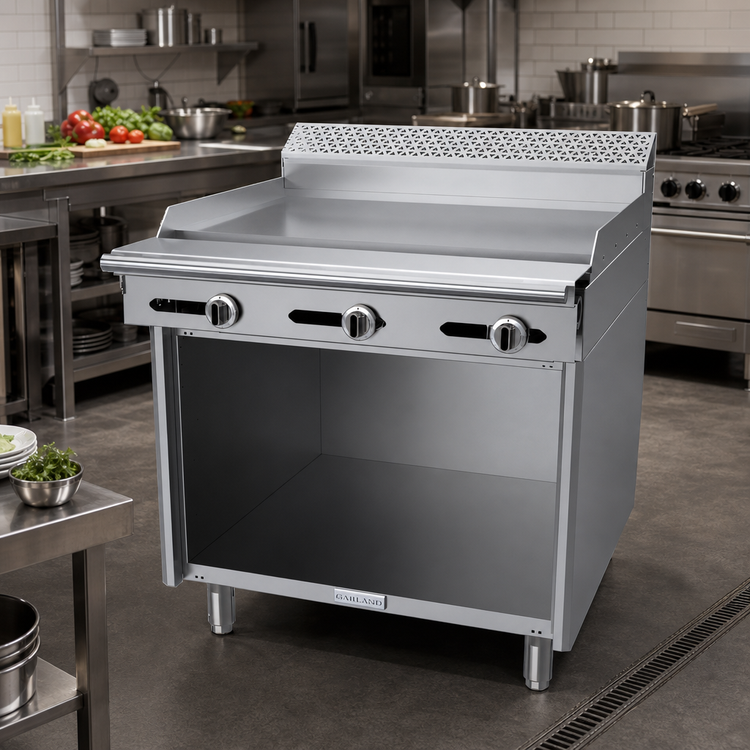 Product image #2 for Garland Cuisine Heavy Duty 36-Inch Gas Griddle Top Range with Thermostatic Controls and Storage Base