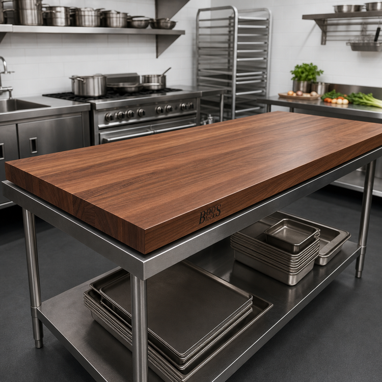 Product image #2 for Boos Block American Black Walnut Full-Length Edge Grain Kitchen Countertop, 132 x 27 x 3 Inch