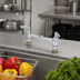 Thumbnail image #2 for T&S Brass B-0220-LNCCM 8-Inch Center Deck-Mount Pantry Faucet with Swivel Base, Lever Handles, Less Nozzle