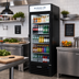 Thumbnail image #2 for Beverage-Air MarketMax IQ 1-Section Reach-In Black Glass Door Merchandiser Refrigerator with Electronic Smart Lock