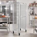 Thumbnail image #2 for Advance Tabco Mobile Full-Height Side-Loading Aluminum Pan Rack, 20 Full-Size Pan Capacity