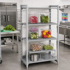 Thumbnail image #3 for Cambro Camshelving® Premium CPU213684VS4PKG 4-Tier Mixed Vented/Solid Starter Shelving Unit, 36"W x 21"D x 84"H