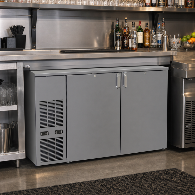Product image #2 for Glastender C2FB60 Two-Zone Front-Serviced Back Bar Cooler, 60-Inch, 2-Section