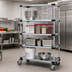 Thumbnail image #2 for Mobile Shelving Cart with 4 Solid Galvanized Steel Shelves, 48 x 24 x 69 Inches