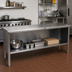 Thumbnail image #2 for John Boos Open Front Cabinet Base Stainless Steel Work Table, 132 x 24 Inches, 14-Gauge 300-Series Flat Top