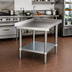 Thumbnail image #2 for Comstock-Castle 72FS-G 72-Inch x 30-Inch Equipment Stand with Stainless Steel Top Shelf and Galvanized Lower Shelf & Legs
