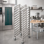 Thumbnail image #2 for Baxter Manufacturing BSSRSB-15 Stainless Steel Single Side-Load Rack for Single Rack Oven, 15 Slides, 18 x 26 Inch Pans