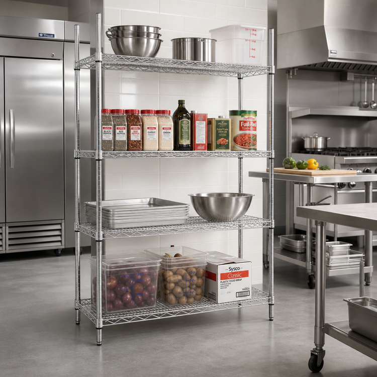 Product image #2 for Advance Tabco Special Value Series Heavy Duty Chrome Plated Wire Shelf, 42"W x 18"D