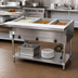 Thumbnail image #2 for Advance Tabco Triumph Supreme 3-Well Electric Hot Food Table with Stainless Steel Top, Cutting Board Shelf, and Open Shelf Base, 120V