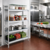 Thumbnail image #2 for Fermostock 4-Tier Corner Expansion Polymer Shelving Unit, 71-Inch H x 38-Inch W x 14-Inch D