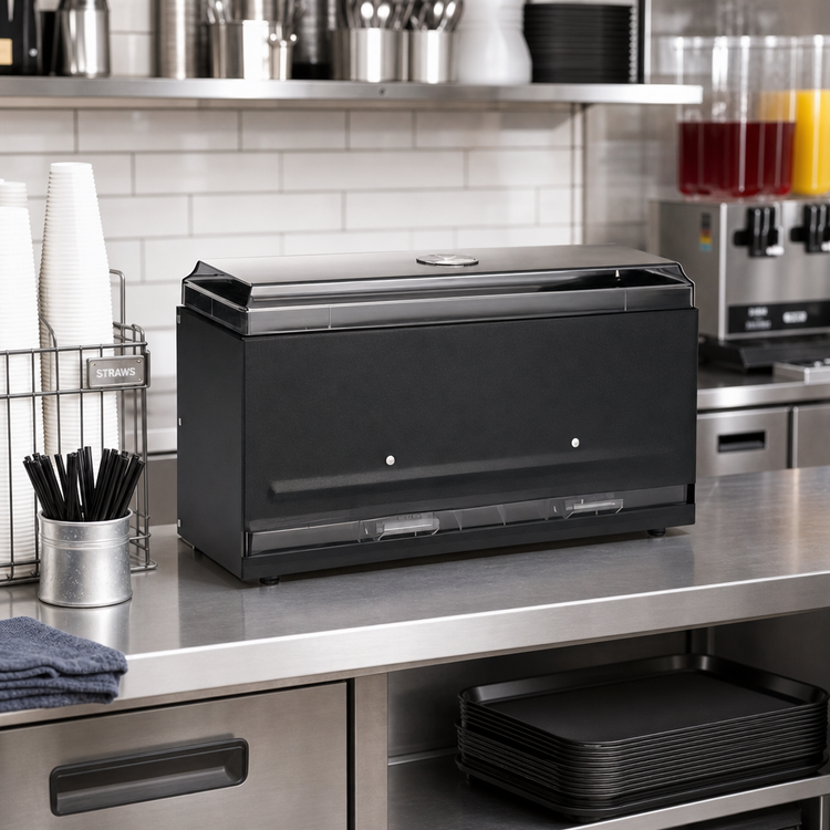 Product image #2 for Vollrath Straw Boss® Single-Sided Bulk Countertop Straw Dispenser, 250-Capacity, Black