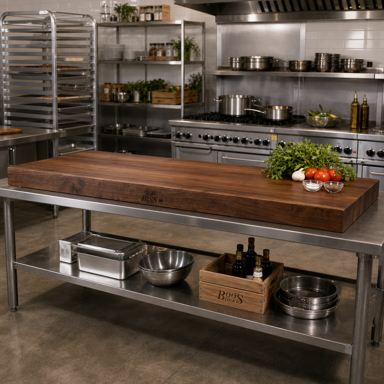 Product image #2 for Boos Block American Black Walnut Kitchen Countertop, 84 x 27 x 3 Inches, Varnique Finish