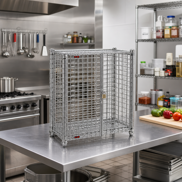 Product image #2 for Eagle QuadTruss Stationary Mini Security Cage, 38 x 26 x 40 Inches, Chrome-Plated Wire