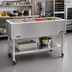 Thumbnail image #2 for Eagle Group Mobile Ice-Cooled Open Base Cold Pan Serving Counter, 66-Inch, 4-Pan, Stainless Steel