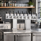 Thumbnail image #2 for Perlick Corporation 4006-8BX8BPC4 Extra-High 16-Faucet Countertop Glycol-Cooled Back-to-Back Draft Beer Tower, Polished Chrome