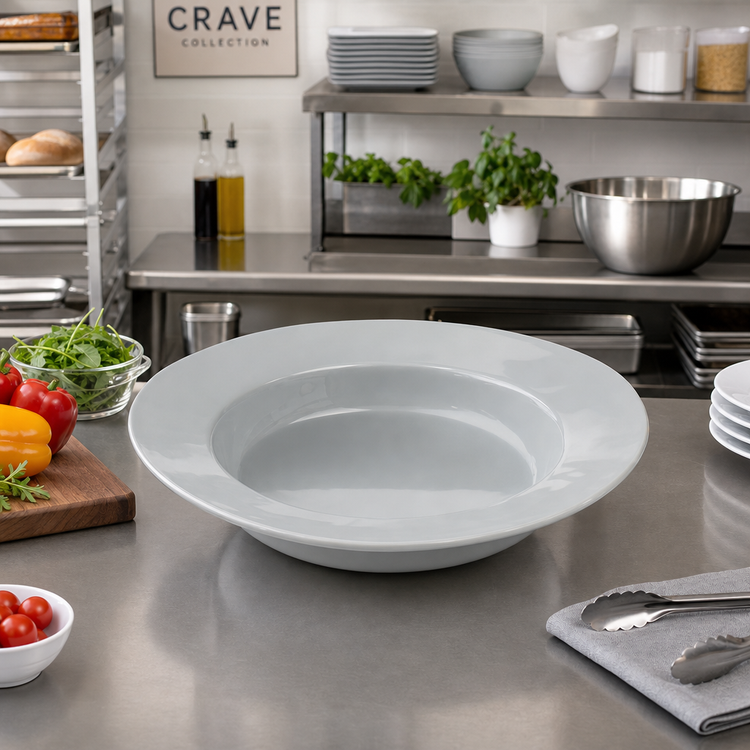 Product image #2 for Crave Collection Cloud Round Melamine Serving Bowl, 5.75 Quart, 13-Inch