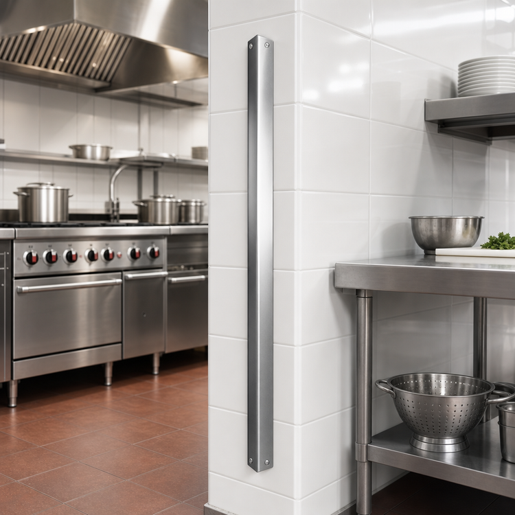 Product image #2 for 72 Inch x 2 Inch x 2 Inch Stainless Steel Corner Guard with Adhesive Tape Backing