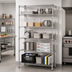 Thumbnail image #2 for Quantum 60-Inch Wide 5-Shelf Wire Shelving Starter Kit, 14-Inch Deep x 63-Inch High, 304 Stainless Steel