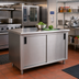Thumbnail image #2 for Advance Tabco Special Value Economy Enclosed Work Table with Cabinet Base and Sliding Doors, 60