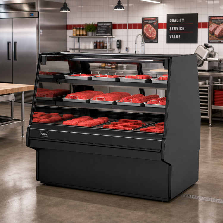 Product image #4 for Fusion GMDSV10R Remote DX Refrigerated Deli Service Case, 123-3/8 Inch Wide x 43 Inch Deep x 51-5/8 Inch High
