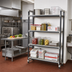 Thumbnail image #2 for Cambro Camshelving Elements XTRA High Density Top Rail Stationary Starter Unit, 24-Inch Deep x 48-Inch Long x 81-Inch High, 4-Tier Vented Shelves