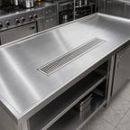 Thumbnail image #2 for John Boos URN4-24-W 24-Inch Weld-In Urn Trough, Removable Grate, 1-Inch MPT Drain, Stainless Steel