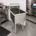 Thumbnail image #2 for BK Resources 1-Compartment Utility Sink with 14-Inch Deep Bowl, 9-Inch Backsplash, and Galvanized Legs