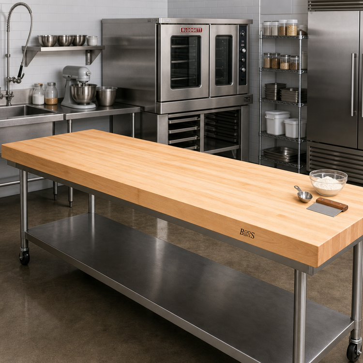 Product image #2 for Boos Block KCT3-8427-V 84 Inch x 27 Inch x 3 Inch Edge Grain Maple Kitchen Countertop with Varnique Finish