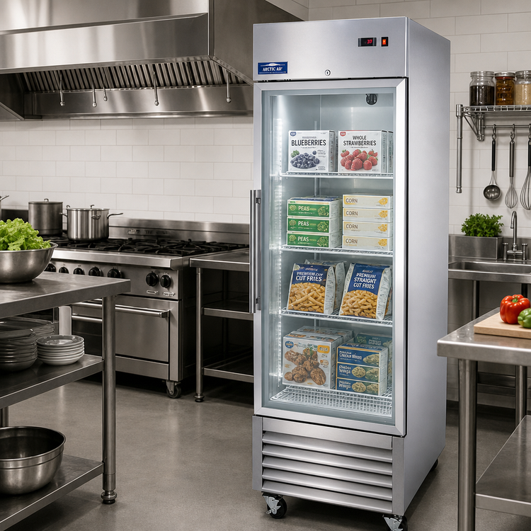 Product image #2 for Arctic Air AGDF23 27-Inch Single-Section Glass Door Reach-In Freezer, 23 Cu. Ft., Stainless Steel