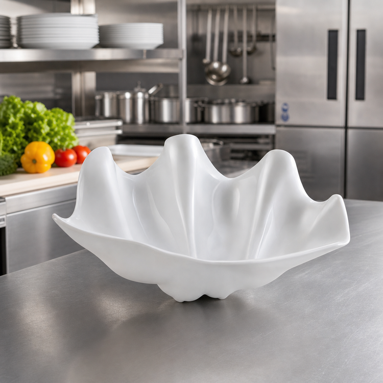 Product image #2 for Winco 5 Qt. Pearl ABS Plastic Shell Serving Bowl