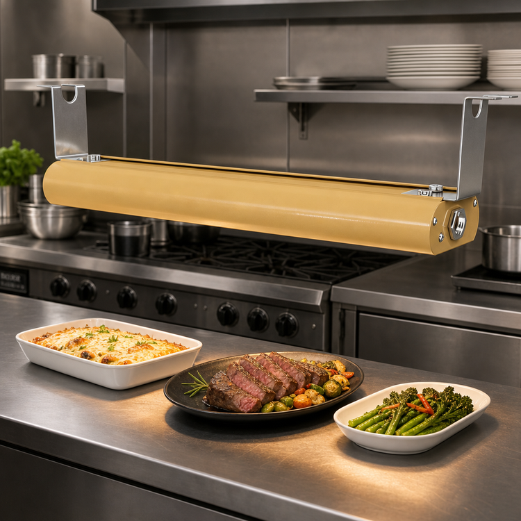 Product image #2 for Vollrath 36-Inch Low Profile Unlighted Strip Heat Lamp with Brass Powder Coat Finish