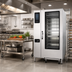 Thumbnail image #2 for Alto-Shaam Prodigi Classic 20-20G Gas Boiler-Free Floor Model Combi Oven/Steamer with Roll-In Cart