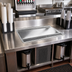 Thumbnail image #2 for Atlas Metal WUD-35 Drop-In Double Urn Drain for Beverage Stations, 35 Inch
