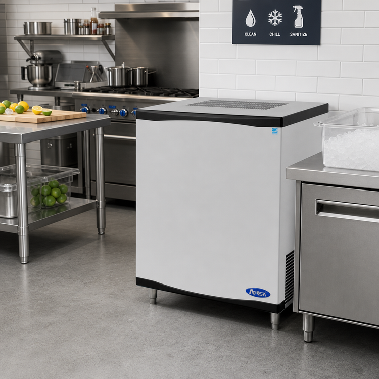 Product image #3 for Atosa YR800-AP-261 Modular Half Dice Cube Ice Machine, Air-Cooled, Self-Contained, 810 lb/Day