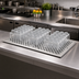 Thumbnail image #2 for Drop-In Stainless Steel Drip Tray Trough with 3 Removable Glass Racks, 48 x 18 Inch