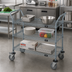 Thumbnail image #2 for Quantum Gray Epoxy Antimicrobial 3-Shelf Bus Cart, 60 x 24 x 37-1/2 Inches