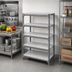 Thumbnail image #3 for Cambro Camshelving Premium Solid Shelf Kit, 18 x 24 Inch, 5 Shelves, Speckled Gray
