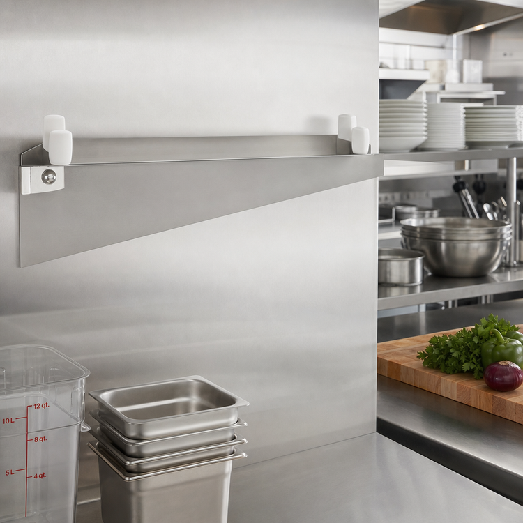 Product image #2 for Eagle Group 18 Inch Double Knob Stainless Steel Shelf Bracket for Cantilevered Shelving