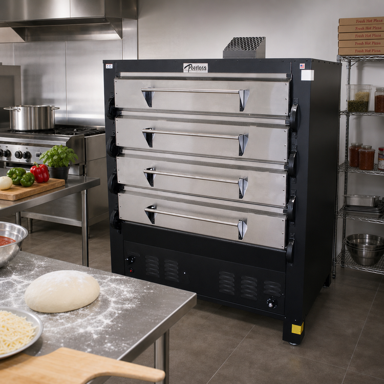 Product image #3 for Peerless 2348P 4-Deck Gas Pizza Oven with 42 x 32 Inch Stone Decks