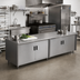 Thumbnail image #2 for Advance Tabco 120-Inch x 24-Inch Enclosed Work Table with Cabinet Base, Hinged Doors, and 14-Gauge 304 Stainless Steel Top