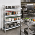 Thumbnail image #2 for Fermostock 4-Tier Perforated Polymer Shelving Expansion Kit, 66 Inches High x 31 Inches Wide x 14 Inches Deep