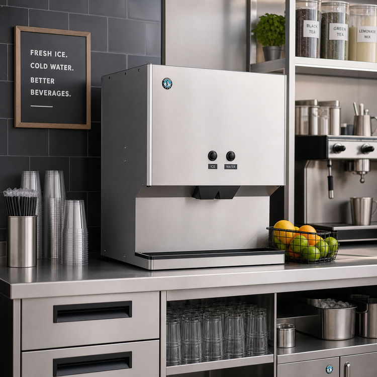 Product image #2 for Hoshizaki DM-200B Countertop Ice & Water Dispenser, 200 lb Ice Capacity, Air-Cooled