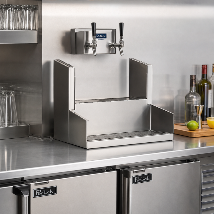 Product image #2 for Top Shelf 18-Inch x 24-Inch Stainless Steel Underbar Beer Drainer for 4040A Series Space Saver Dispensing Heads
