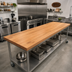 Thumbnail image #2 for John Boos Appalachian Red Oak Blended Edge Grain Island Countertop, 120 x 32 x 1-1/2 in., Varnique Finish